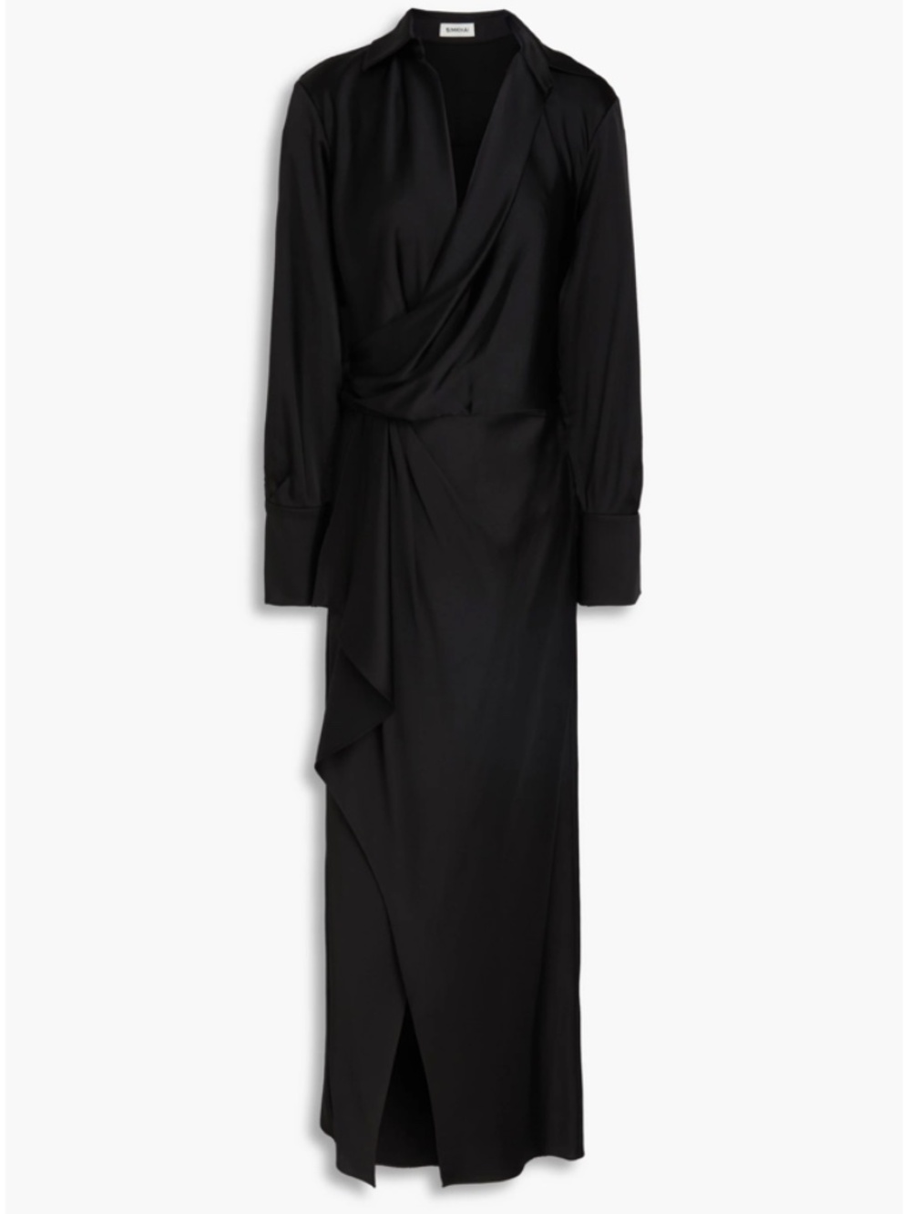 SIMKHAI Talita Wrap-Effect Crepe de Chine Midi Dress